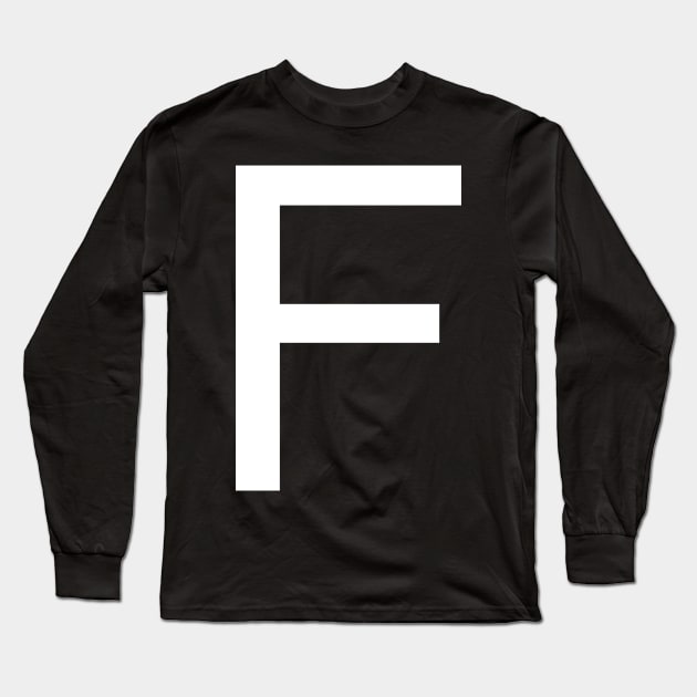 Helvetica F in white Long Sleeve T-Shirt by winterwinter
